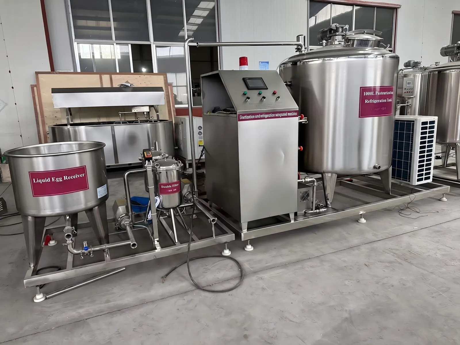 Línea de pasteurización de huevo líquido