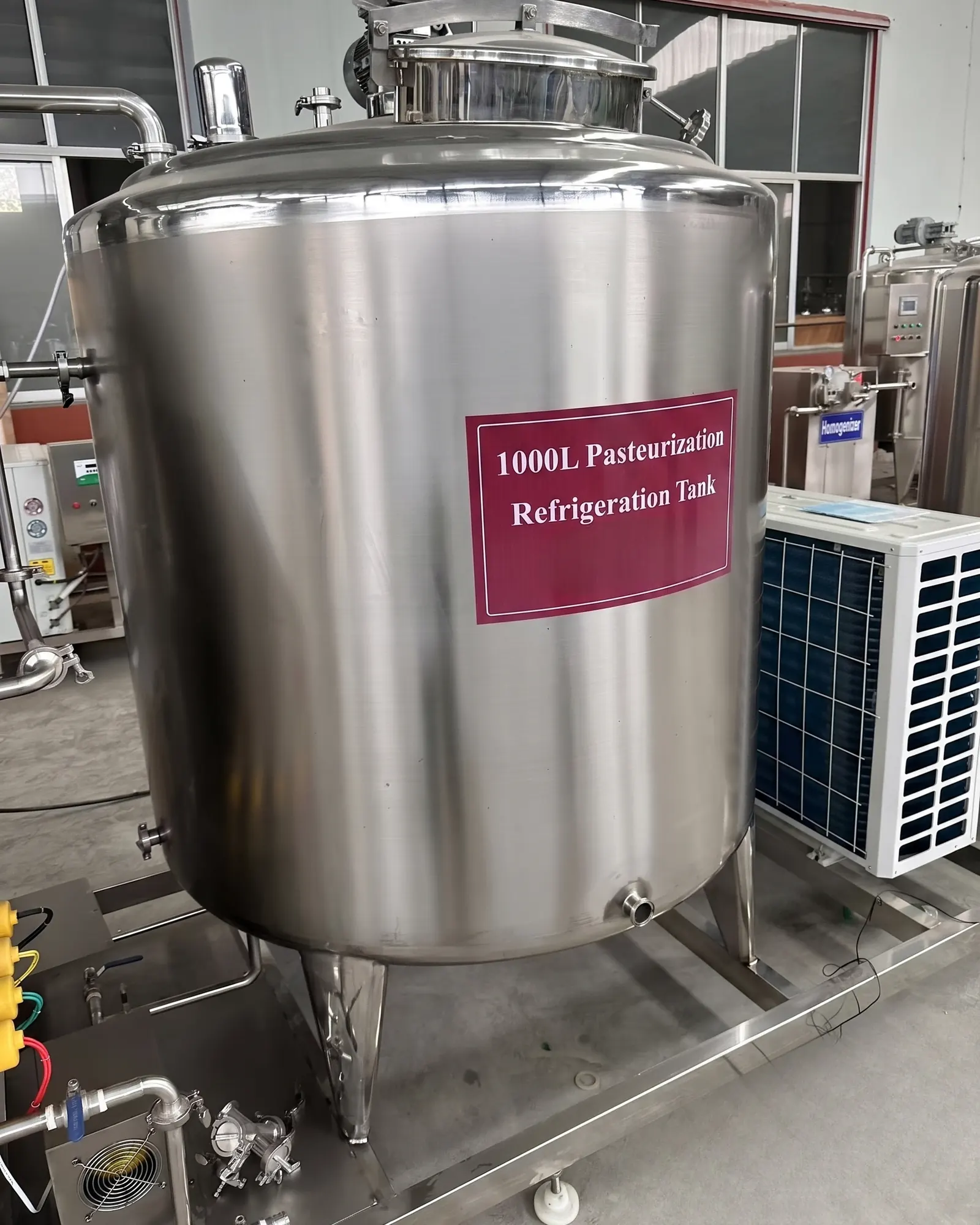 Tanque de pasteurización y enfriamiento de huevo líquido de 1000 L