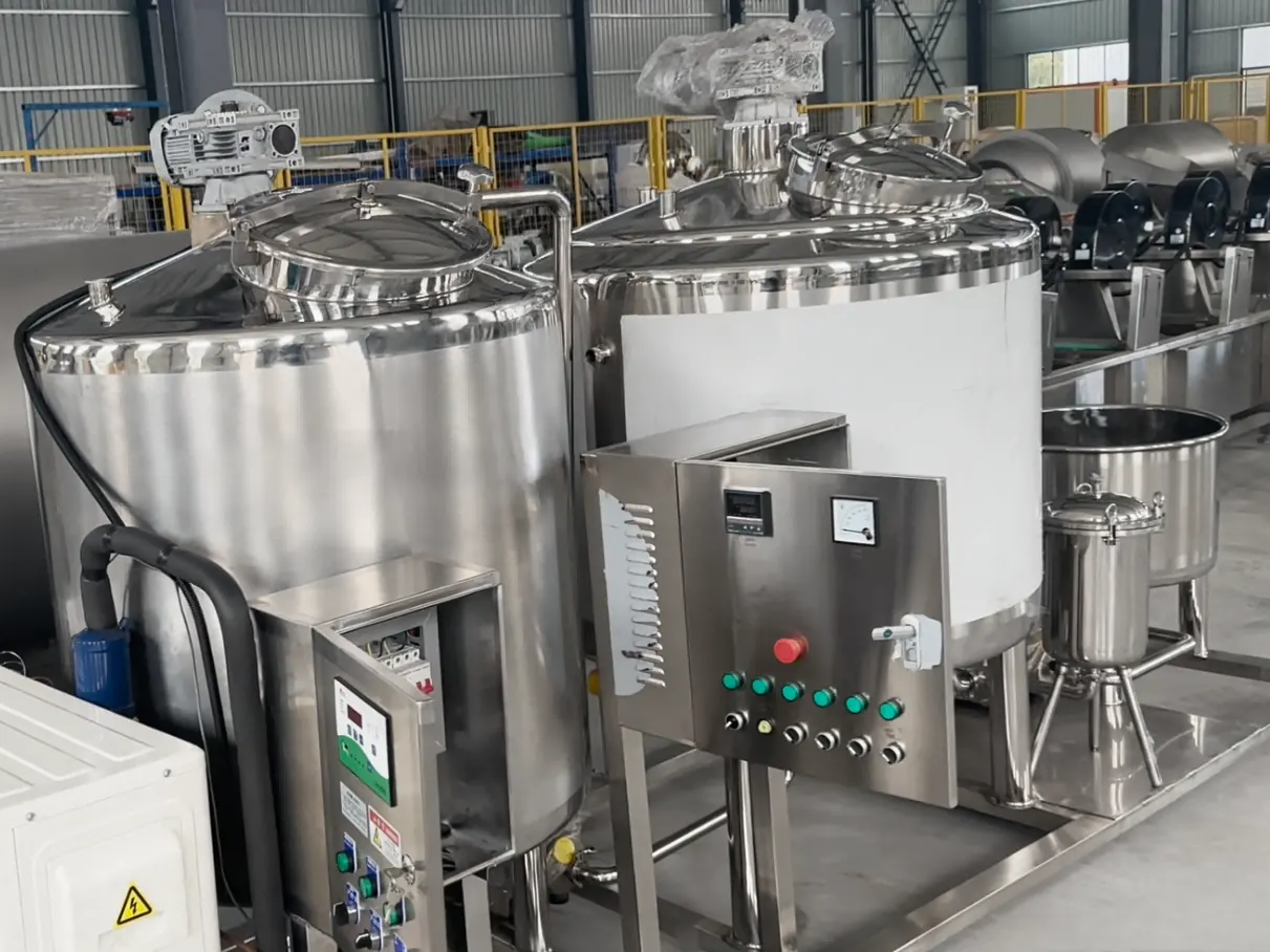 Tanques de fermentación y mezcla sobre skid